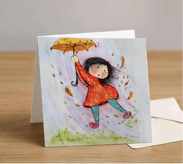 Windy Day Wishes card
