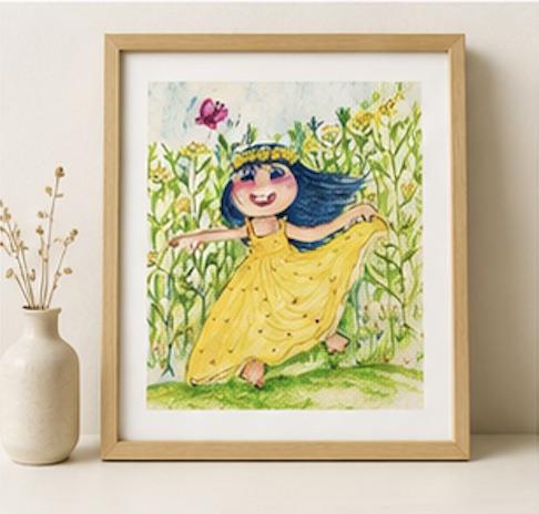 Flower Field Run print