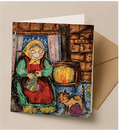 Grandmother Fireside card