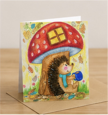 Hedgehog Home card