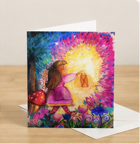Lantern Girl card