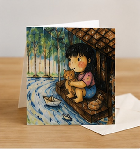 Rainy Day Cats card