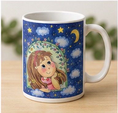 Stargazing Girl mug