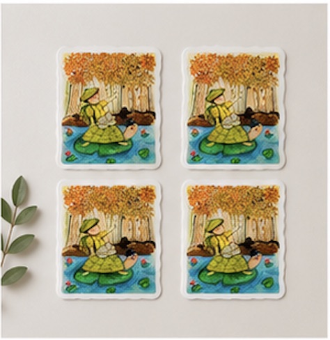 Adventure on a Leaf stickers