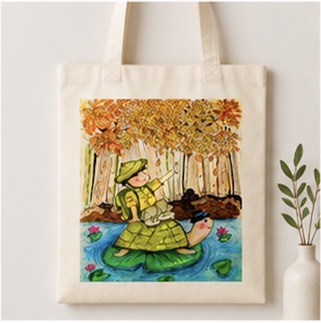 Adventure on a Leaf tote